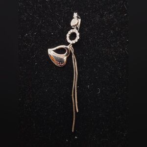 .925 Sterling Silver Heart and Dangling Parts Pendant, Jewelry  Brand new